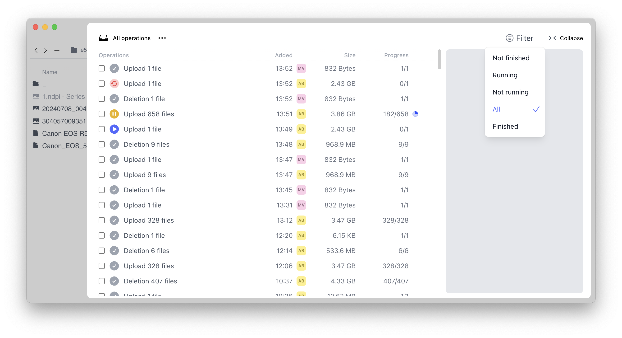 Queue window current tab