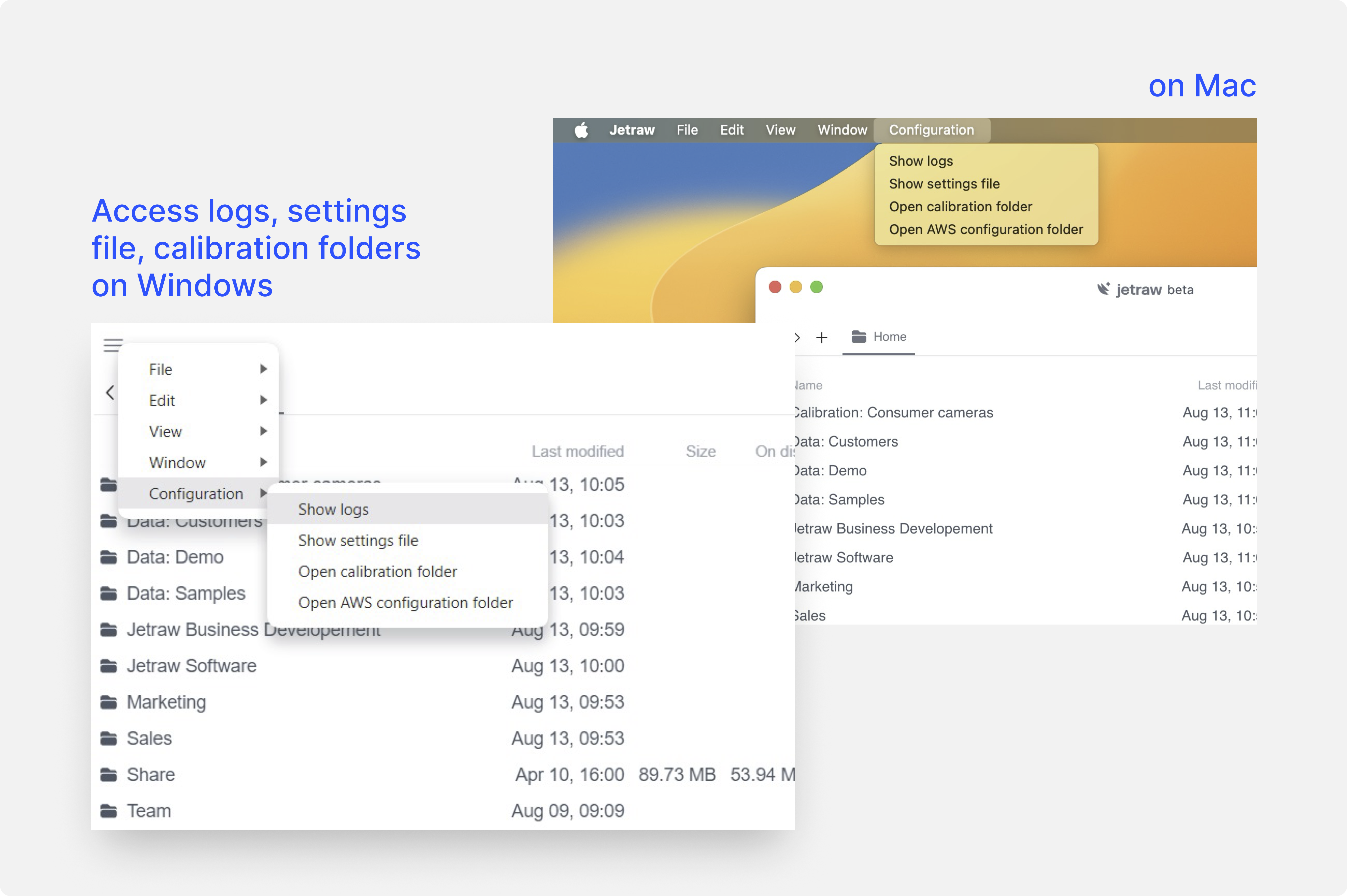 Accessing logs