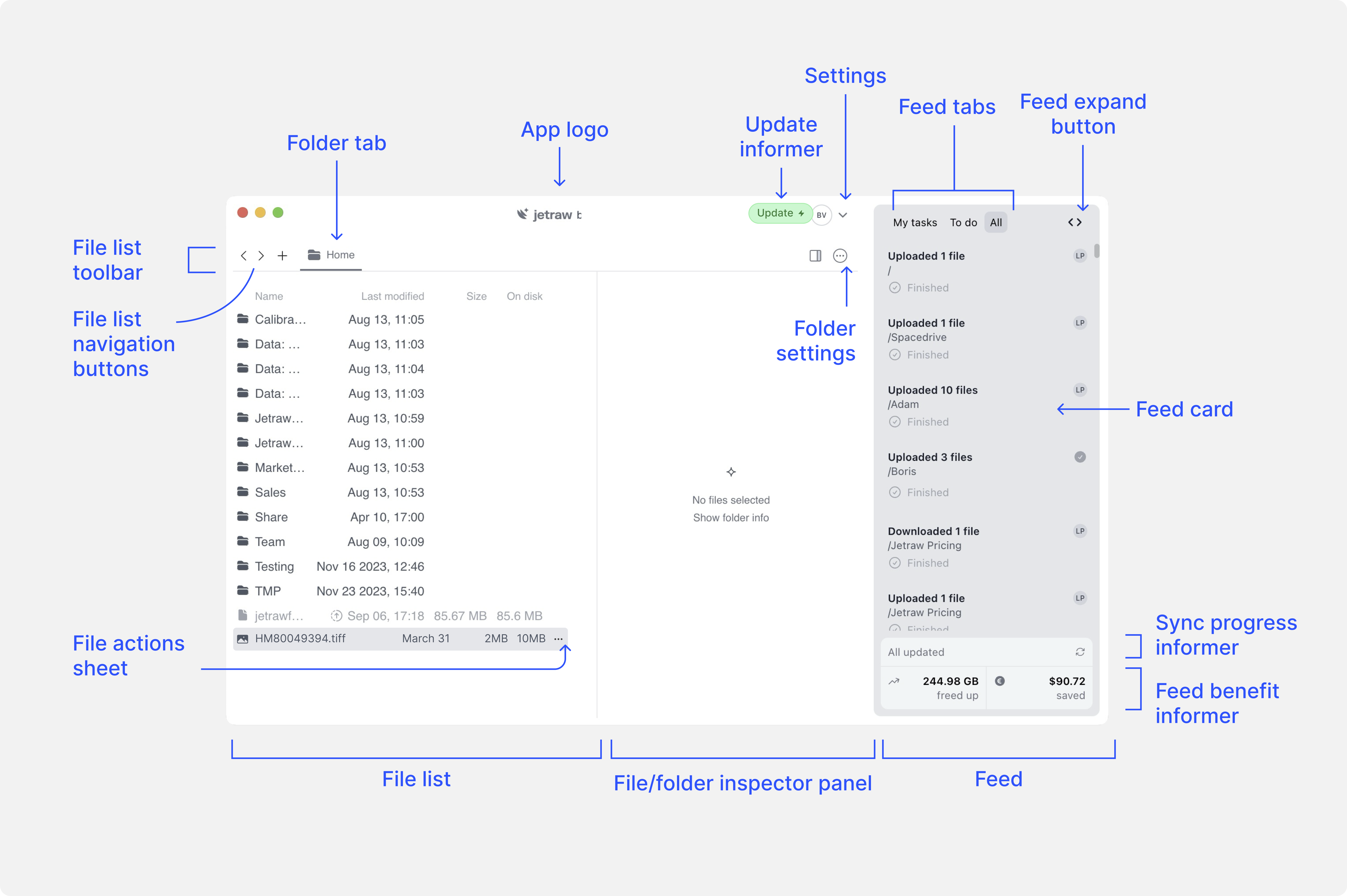 Jetraw Platfor GUI Glossary: Files Window